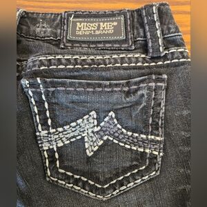 Miss Me Women's Black Denim Jeans with Contrast Stitching Size 30